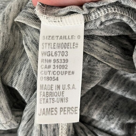 James Perse Gray Melange Short Casual Boat Neck Dress Skinny Heathered Size 0 - Picture 6 of 11